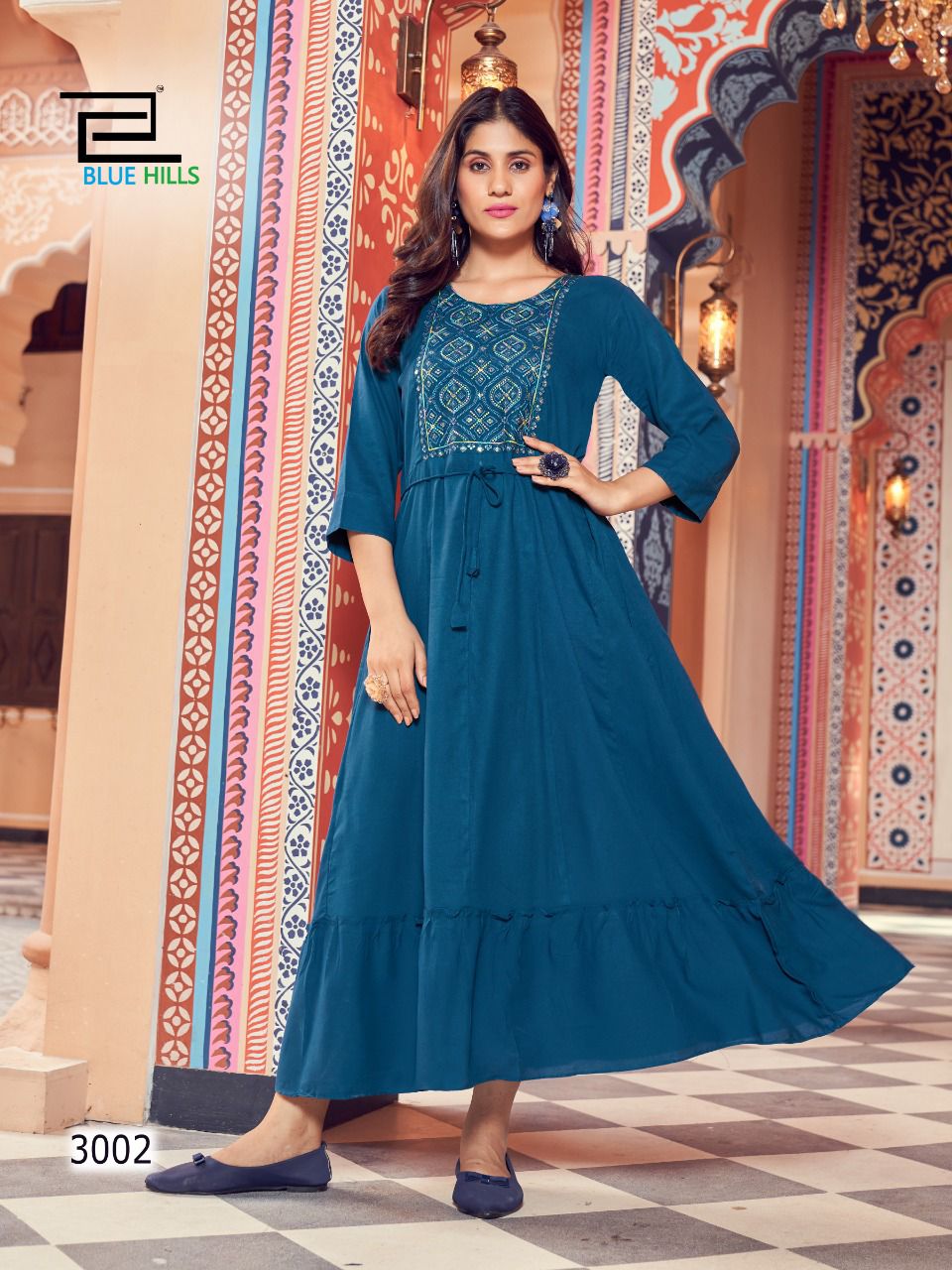 Blue Hills Jasmine 3 Designer Wholesale Anarkali Kurti Collection